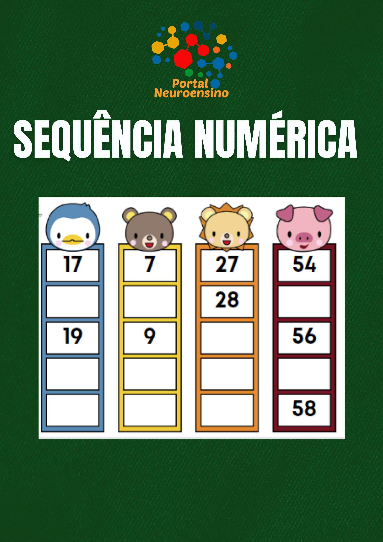 Jogo educativo de sequência numérica - Completando os números - Escola Games  