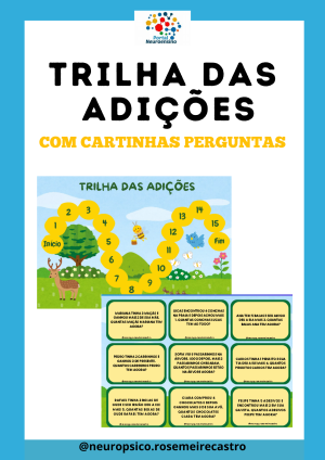 Jogo de tabuleiro educativo Trilha das  Adições