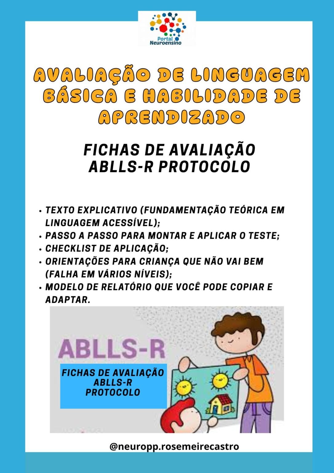 ABLLS-R Protocolo (Avaliação de Linguagem Básica e Habilidades de ...