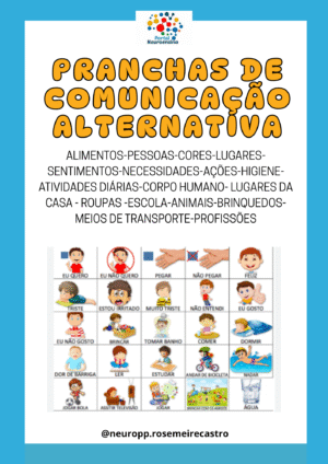 Pranchas de comunicação alternativa- Comunicação Alternativa Aumentativa - CAA