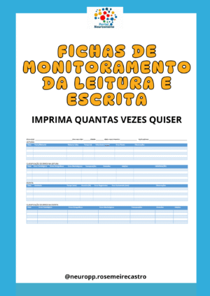 Ficha semanal de monitoramento da leitura e da escrita