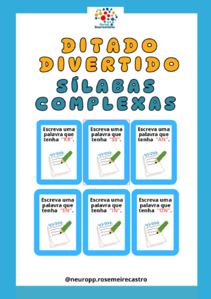 Ditado divertido sílabas complexas