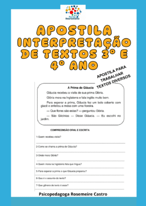 Apostilas para interpretar textos 2º, 3º, 4º  e 5º ano